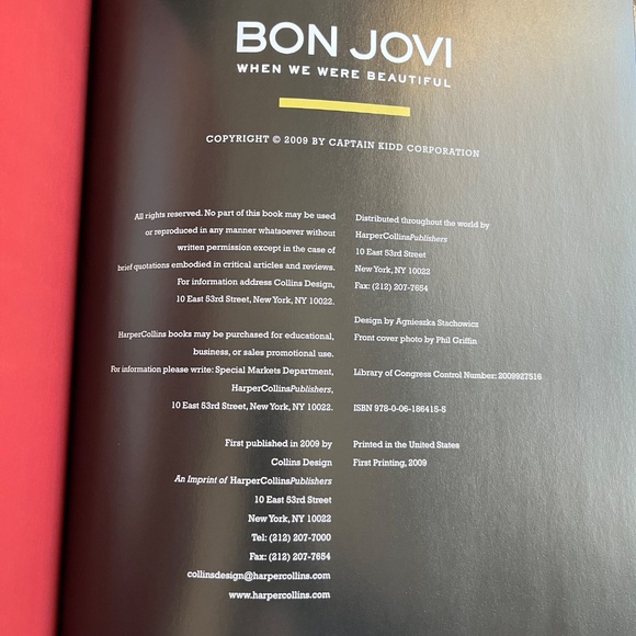 2009 Bon Jovi When We Were Beautiful Hardcover Book - Picture 5 of 5